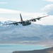 Nevada Air Guard C-130H Hercules Flies over Pyramid Lake during ESGR Boss Flight