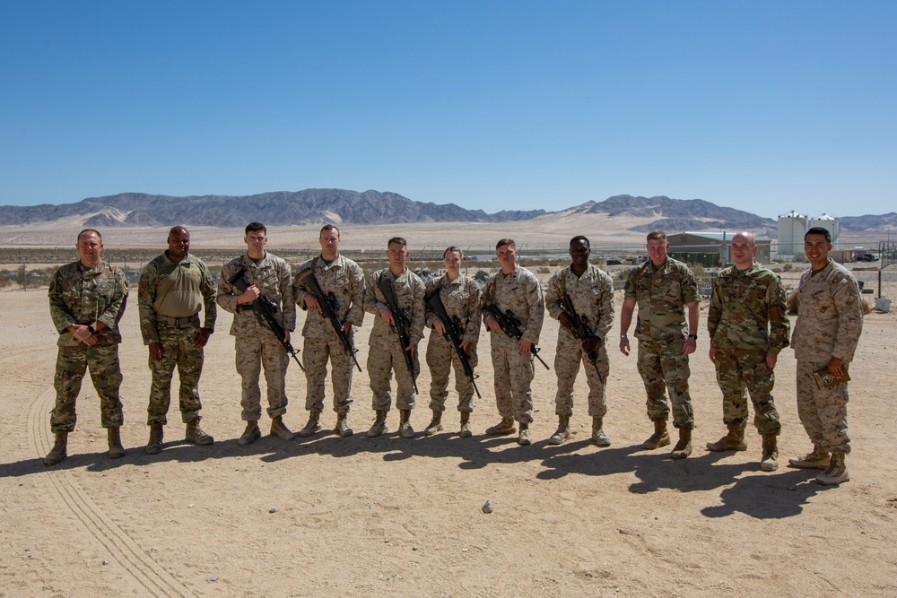 U.S. Marines with MWCS-28 train with U.S. Airmen