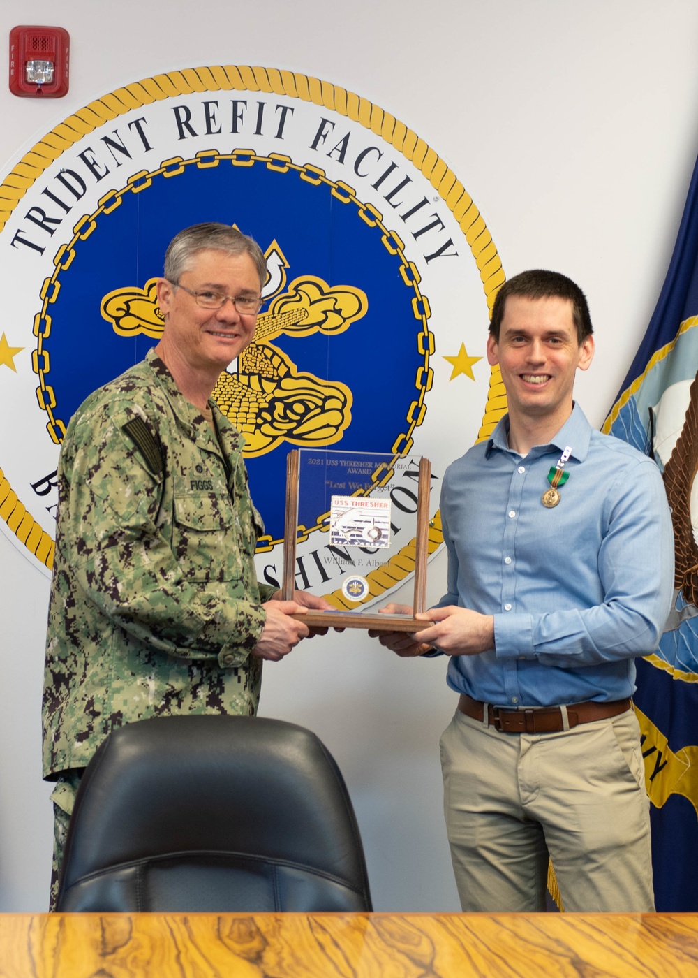 DVIDS - Images - Trident Refit Facility, Bangor, Employee Receives USS ...