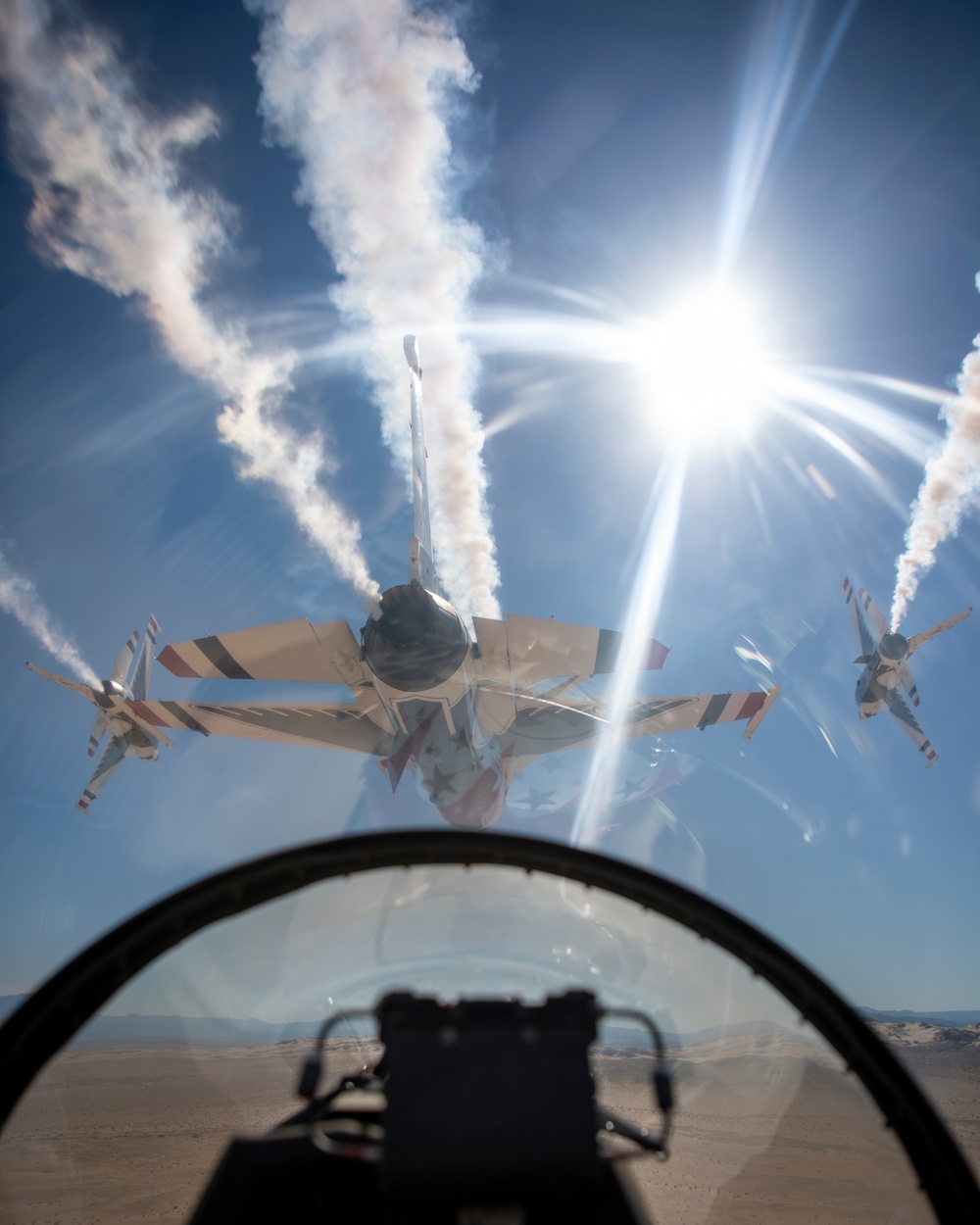 Thunderbirds train over El Centro