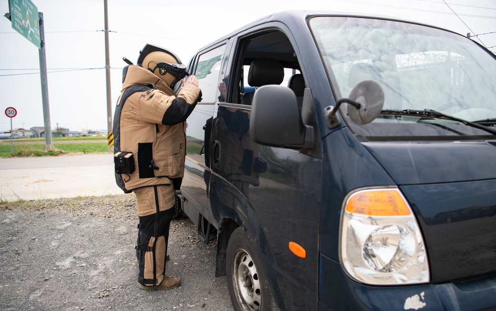 EOD responds to simulated vehicle born IED