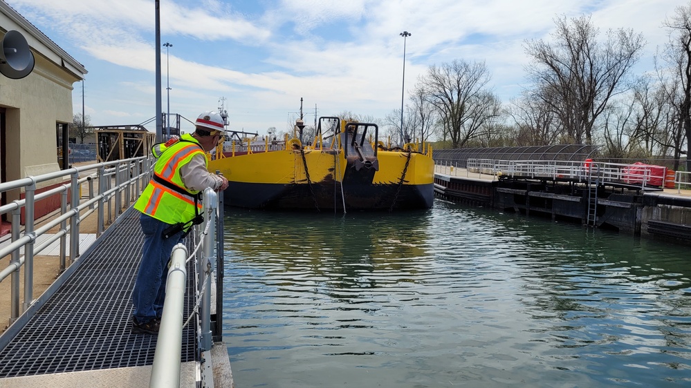 First Commercial Vessel Transits the Black Rock Lock in 2022 Shipping Season