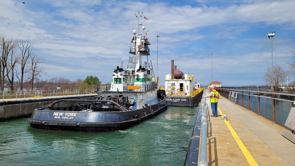 First Commercial Vessel Transits the Black Rock Lock in 2022 Shipping Season
