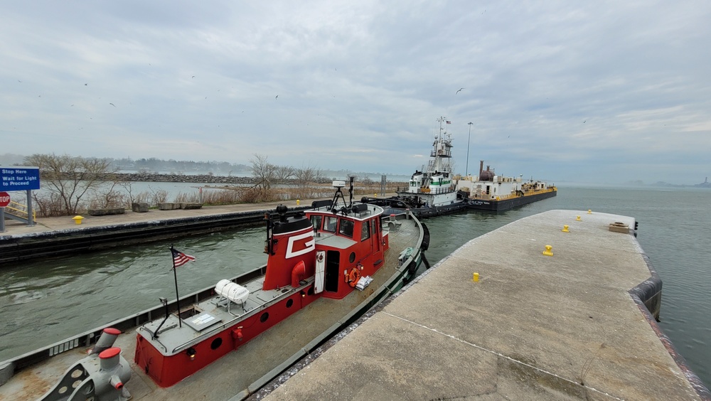 First Commercial Vessel Transits the Black Rock Lock in 2022 Shipping Season