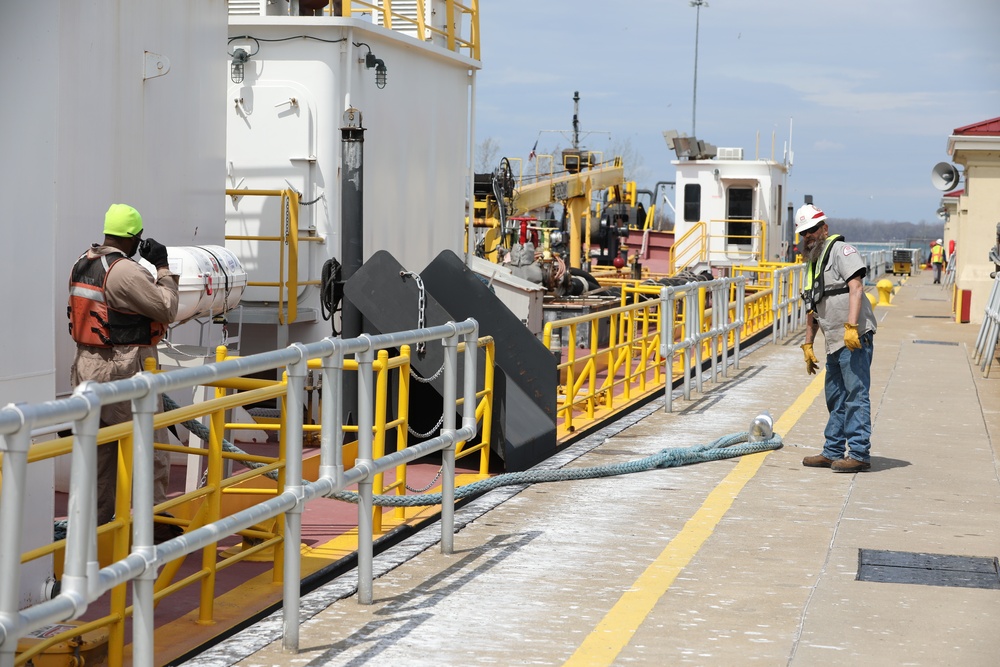 First Commercial Vessel Transits the Black Rock Lock in 2022 Shipping Season