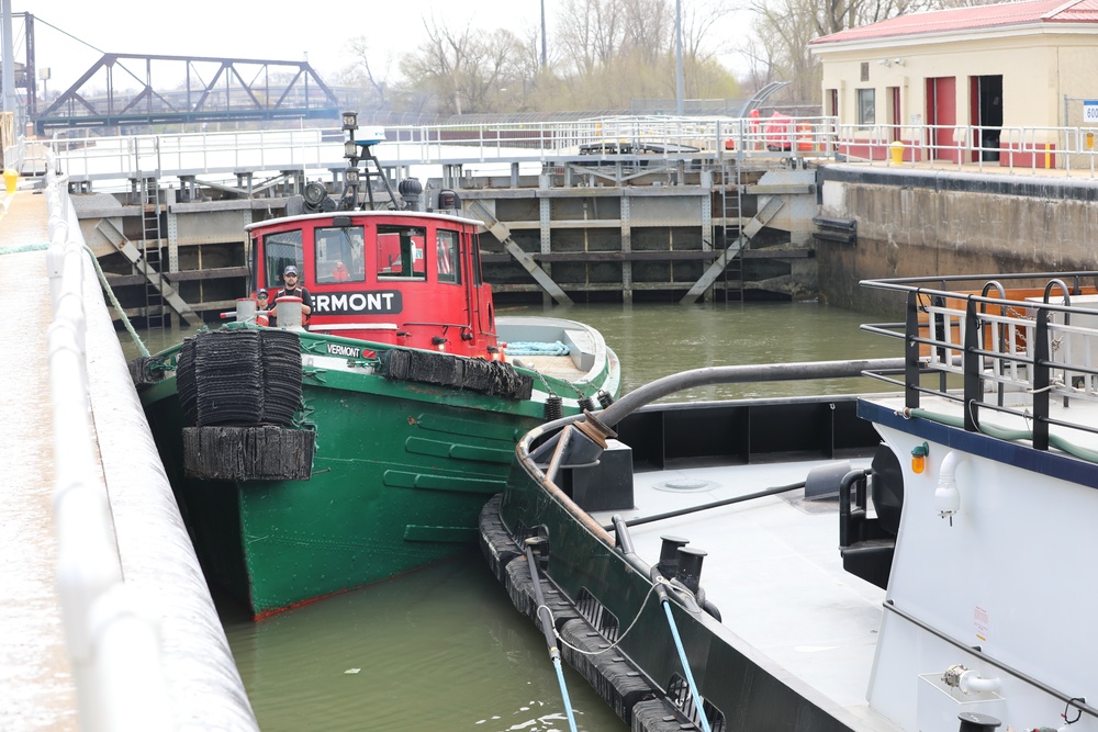 First Commercial Vessel Transits the Black Rock Lock in 2022 Shipping Season