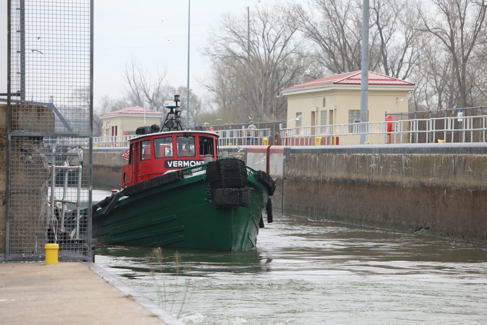 First Commercial Vessel Transits the Black Rock Lock in 2022 Shipping Season