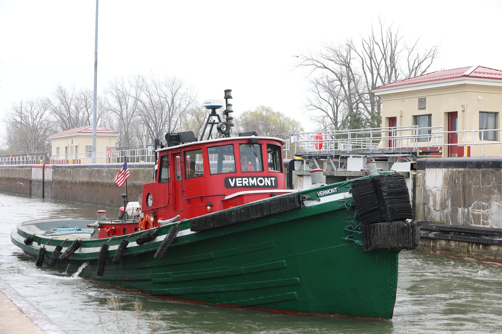 First Commercial Vessel Transits the Black Rock Lock in 2022 Shipping Season