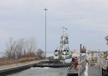First Commercial Vessel Transits the Black Rock Lock in 2022 Shipping Season