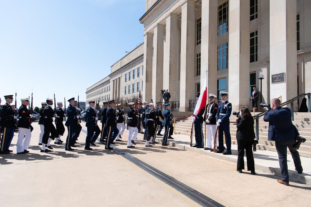 Polish Minister of National Defense Arrival Ceremony