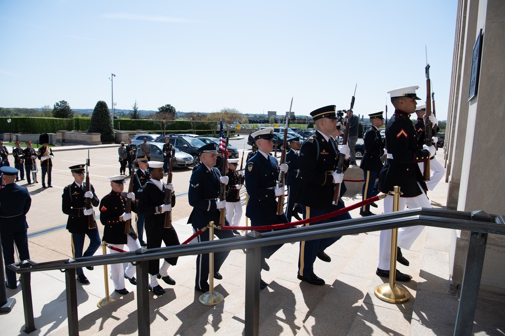 Polish Minister of National Defense Arrival Ceremony