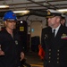 Commodore Michael Harris Visits USS Ronald Reagan (CVN 76)