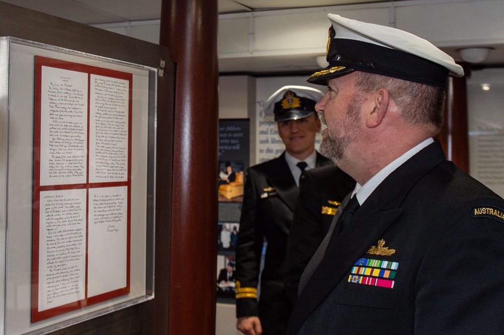 Commodore Michael Harris Visits USS Ronald Reagan (CVN 76)