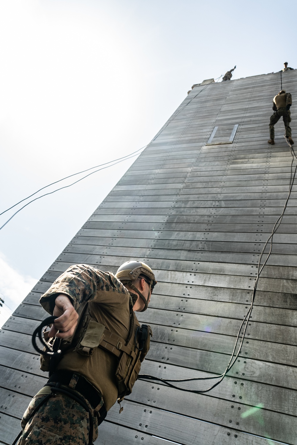 EOD Conducts Rappel Tower Training