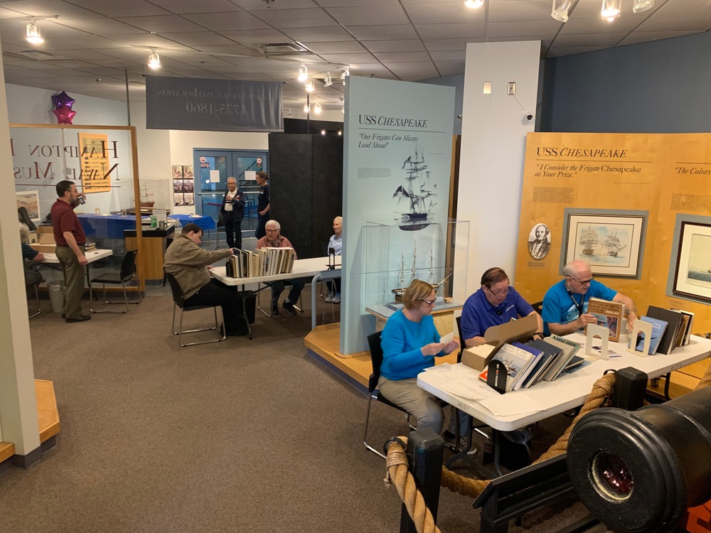 Library work day at the Hampton Roads Naval Museum