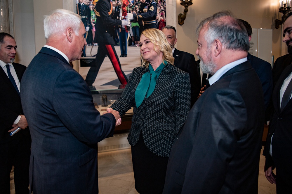 Czech Republic Minister of Defence Jana Černochová Participates in an Armed Forces Wreath-Laying Ceremony at the Tomb of the Unknown Soldier