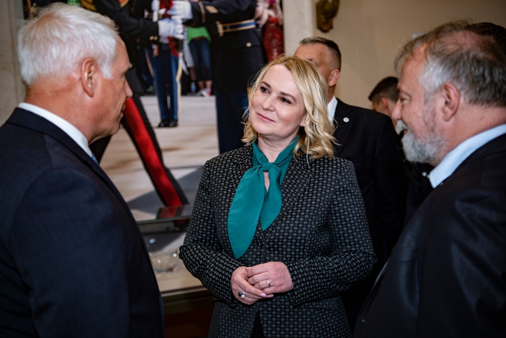 Czech Republic Minister of Defence Jana Černochová Participates in an Armed Forces Wreath-Laying Ceremony at the Tomb of the Unknown Soldier