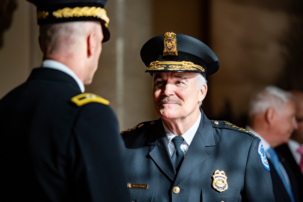 U.S. Capitol Police Chief Tom Manger Participates in an Army Full Honors Wreath-Laying Ceremony at the Tomb of the Unknown Soldier