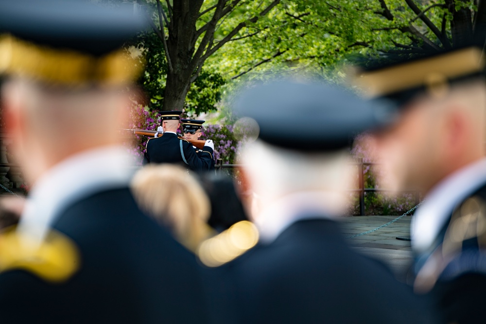 U.S. Capitol Police Chief Tom Manger Participates in an Army Full Honors Wreath-Laying Ceremony at the Tomb of the Unknown Soldier