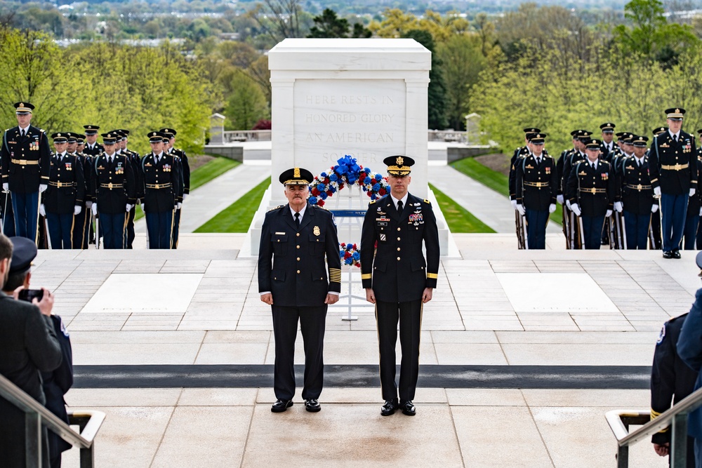 U.S. Capitol Police Chief Tom Manger Participates in an Army Full Honors Wreath-Laying Ceremony at the Tomb of the Unknown Soldier