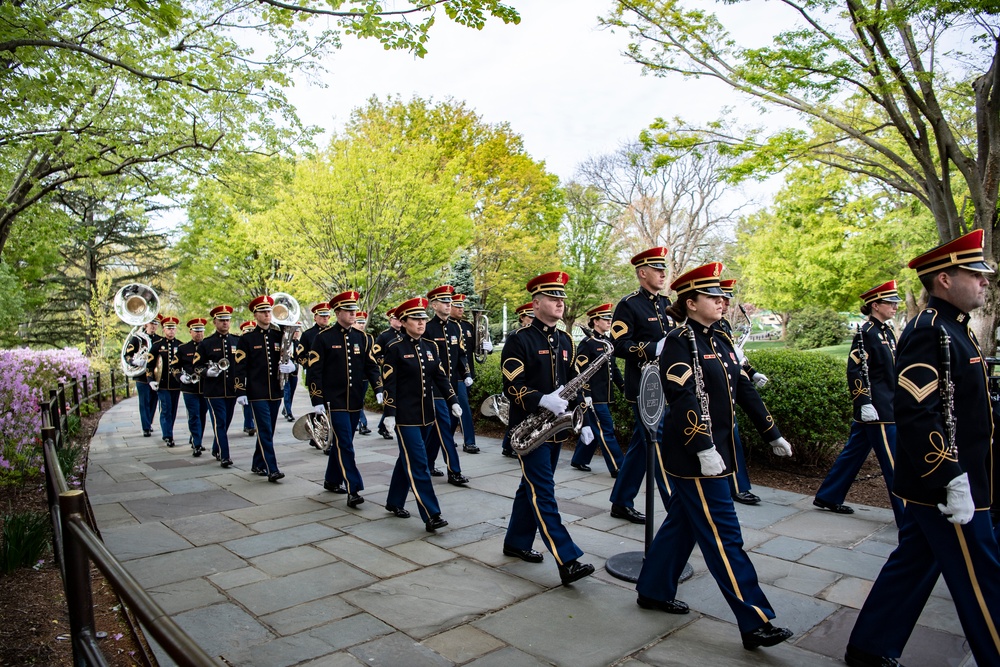 U.S. Capitol Police Chief Tom Manger Participates in an Army Full Honors Wreath-Laying Ceremony at the Tomb of the Unknown Soldier