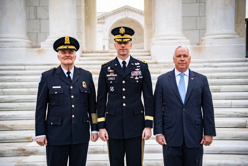 U.S. Capitol Police Chief Tom Manger Participates in an Army Full Honors Wreath-Laying Ceremony at the Tomb of the Unknown Soldier