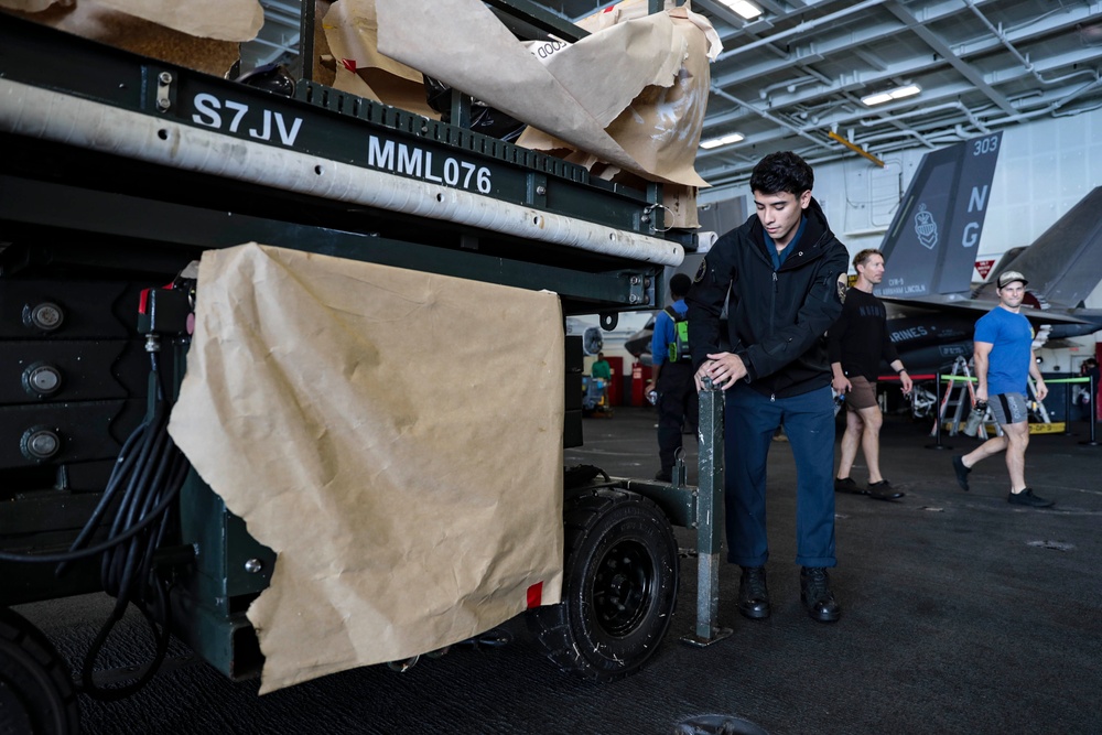 Abraham Lincoln Sailors conduct maintenance