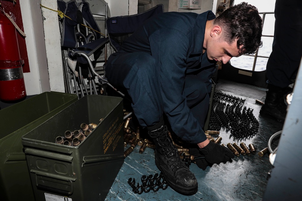 Abraham Lincoln Sailors conduct inventory