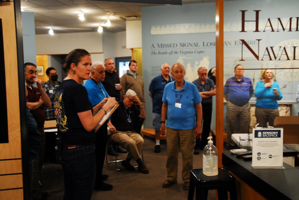 Library work day at the Hampton Roads Naval Museum