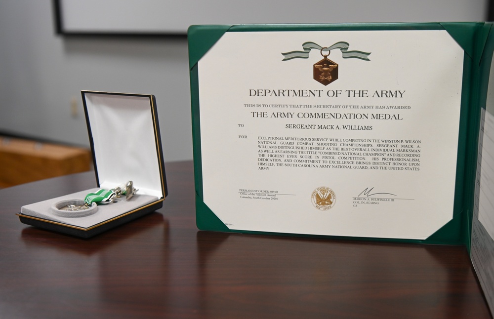 Award Ceremony for SGT Mack Williams
