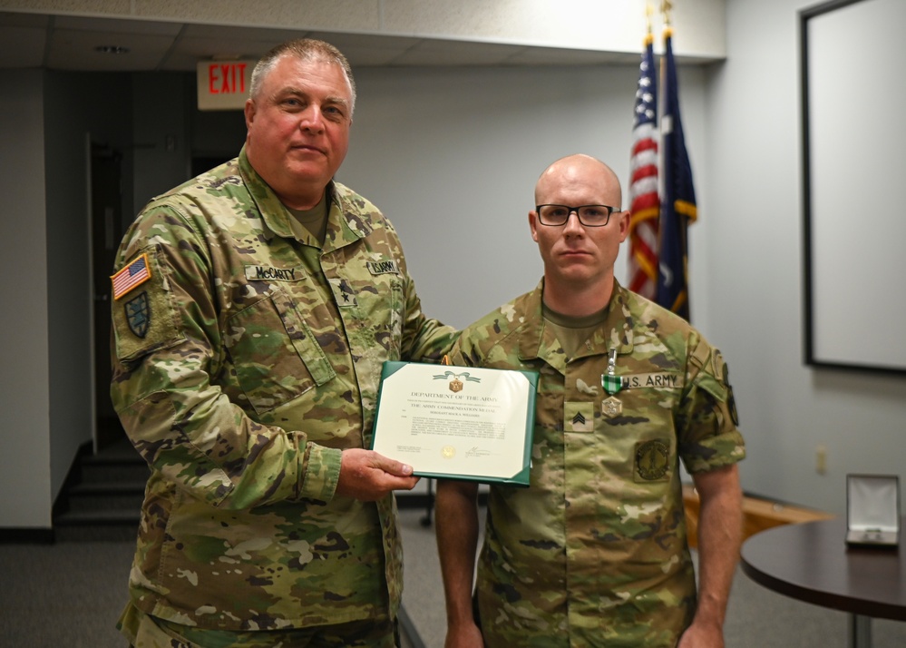 Award Ceremony for SGT Mack Williams