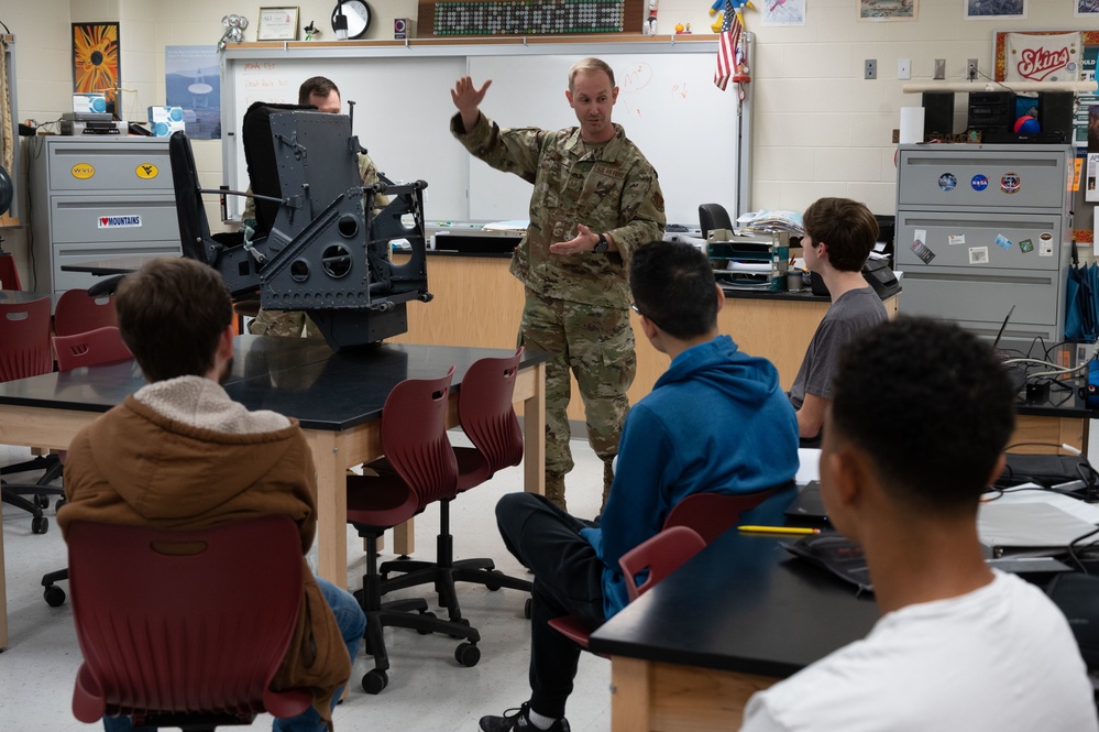 130th Airlift Wing donates legacy aircraft seat to inspire high school students.
