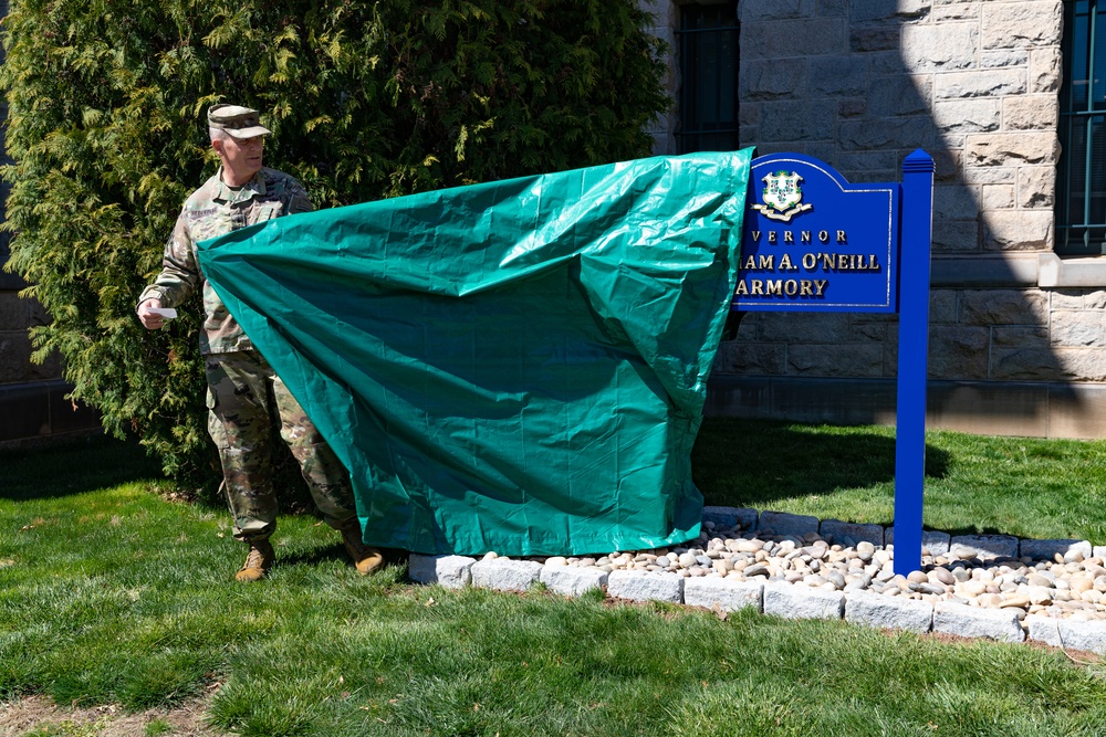 CTARNG Unveils New Sign At Governor William A. O'Neill Armory