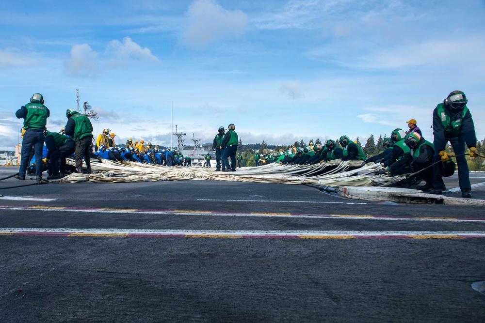 Sailors Partake In Barricade Drill