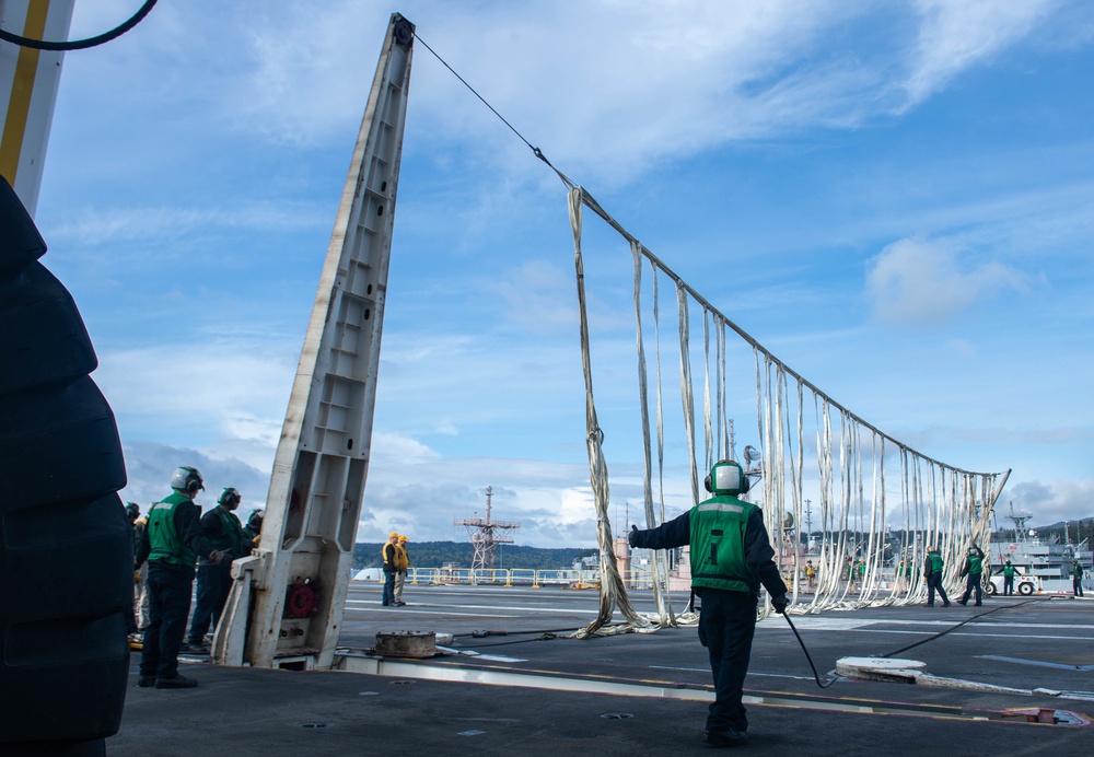 Sailors Partake In Barricade Drill