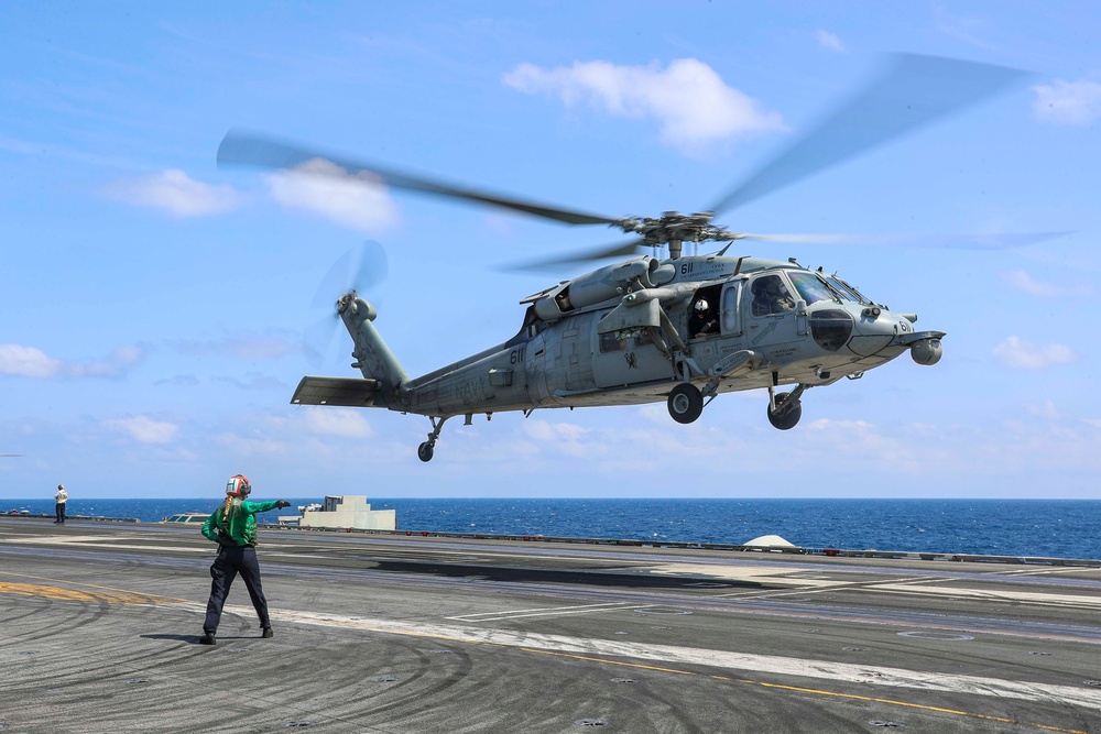 Abraham Lincoln conducts flight operations
