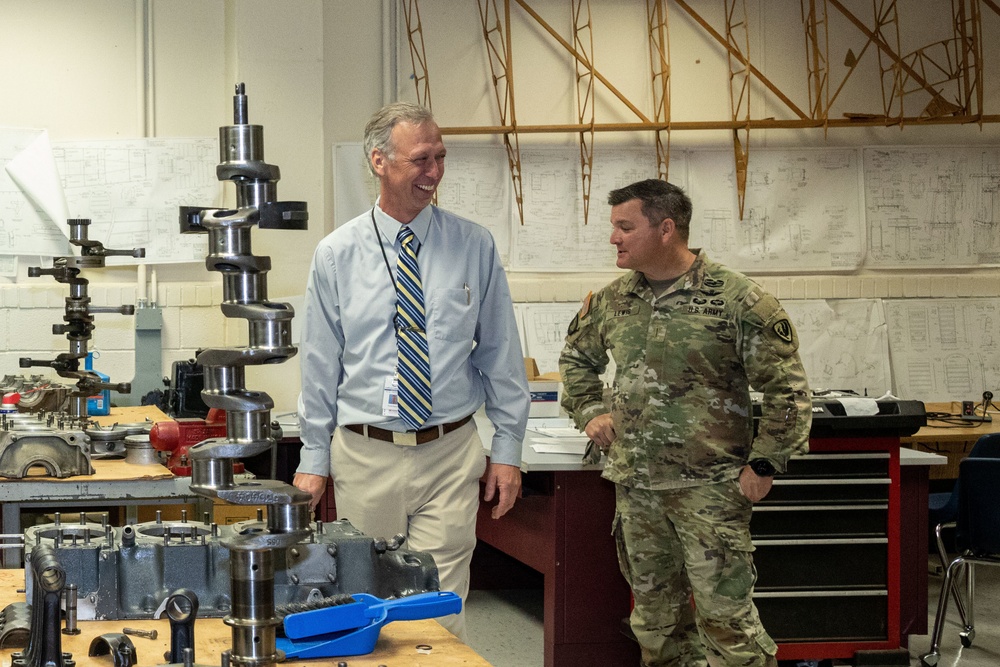 CW5 Myke Lewis, Chief Warrant Officer of Aviation Branch, T.W. Andrews High School!