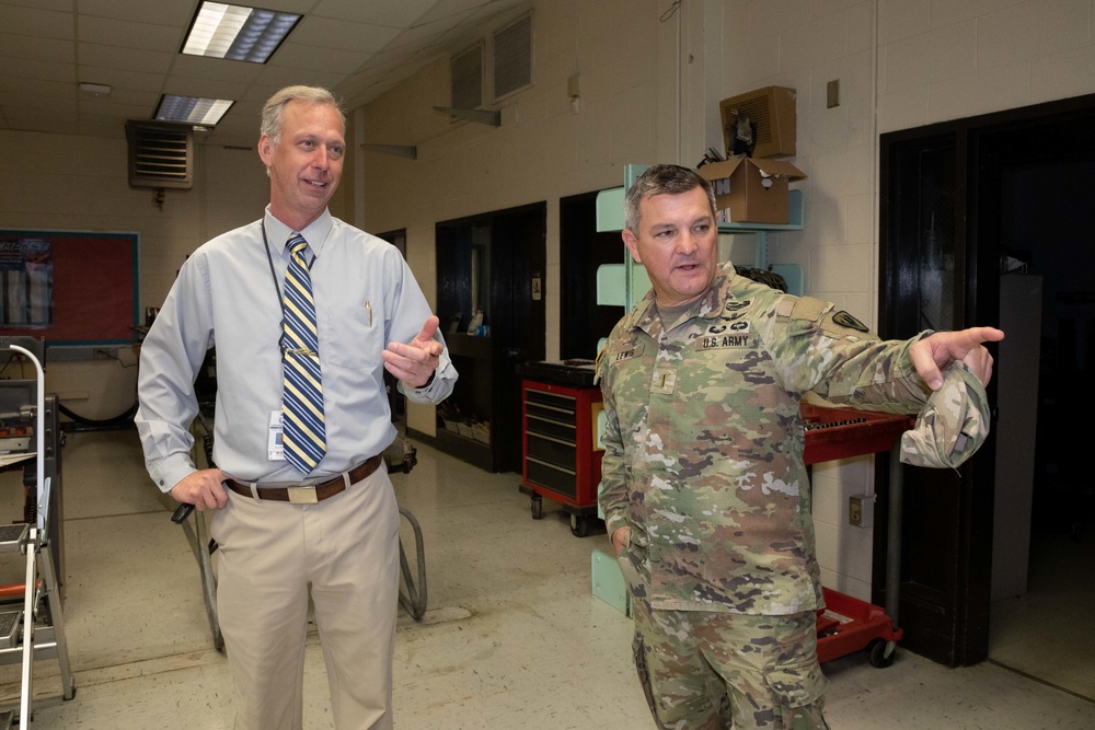 CW5 Myke Lewis, Chief Warrant Officer of Aviation Branch, T.W. Andrews High School!