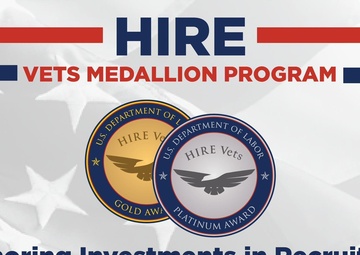 Do you Employ Veterans? Apply for the 2022 HIRE Vets Medallion Award