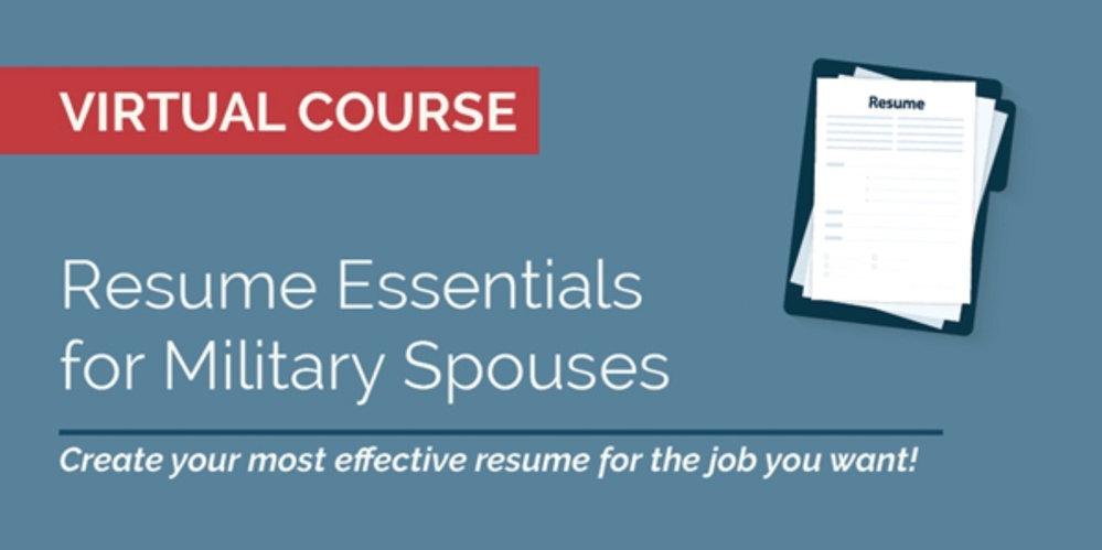 NEW: Virtual Career Workshops for Military Spouses