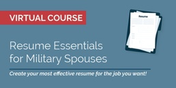 NEW: Virtual Career Workshops for Military Spouses