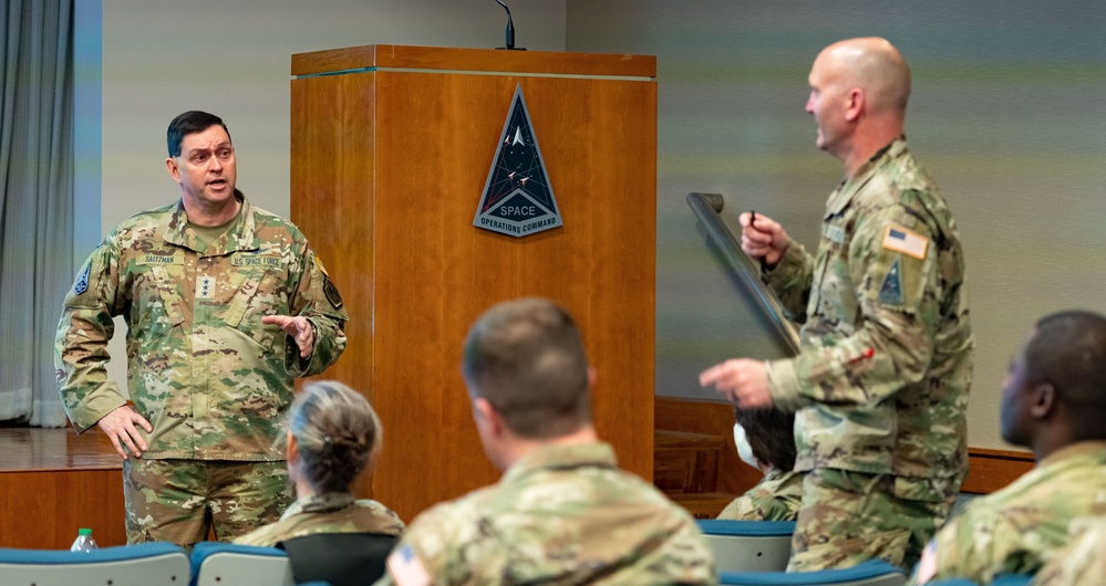 DVIDS - Images - Lt. Gen. B. Chance Saltzman Visits SpOC [Image 2 Of 2]