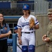 CW5 Myke Lewis, Chief Warrant Officer of Aviation Branch, throws first pitch at minor league baseball game!