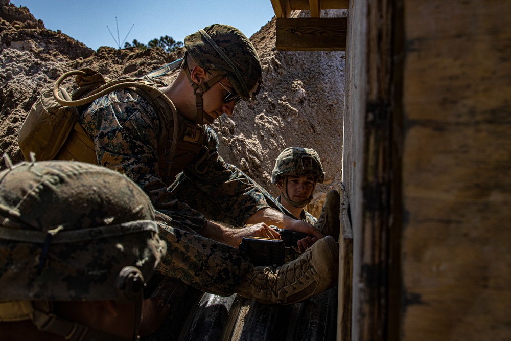 Engineer Support Company constructs underground bunkers during field exercise