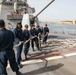 USS Ross leaves port in Valletta, Malta