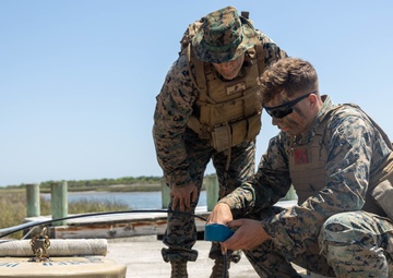 U.S. Marines produce potable water using a Platoon Water Purification System