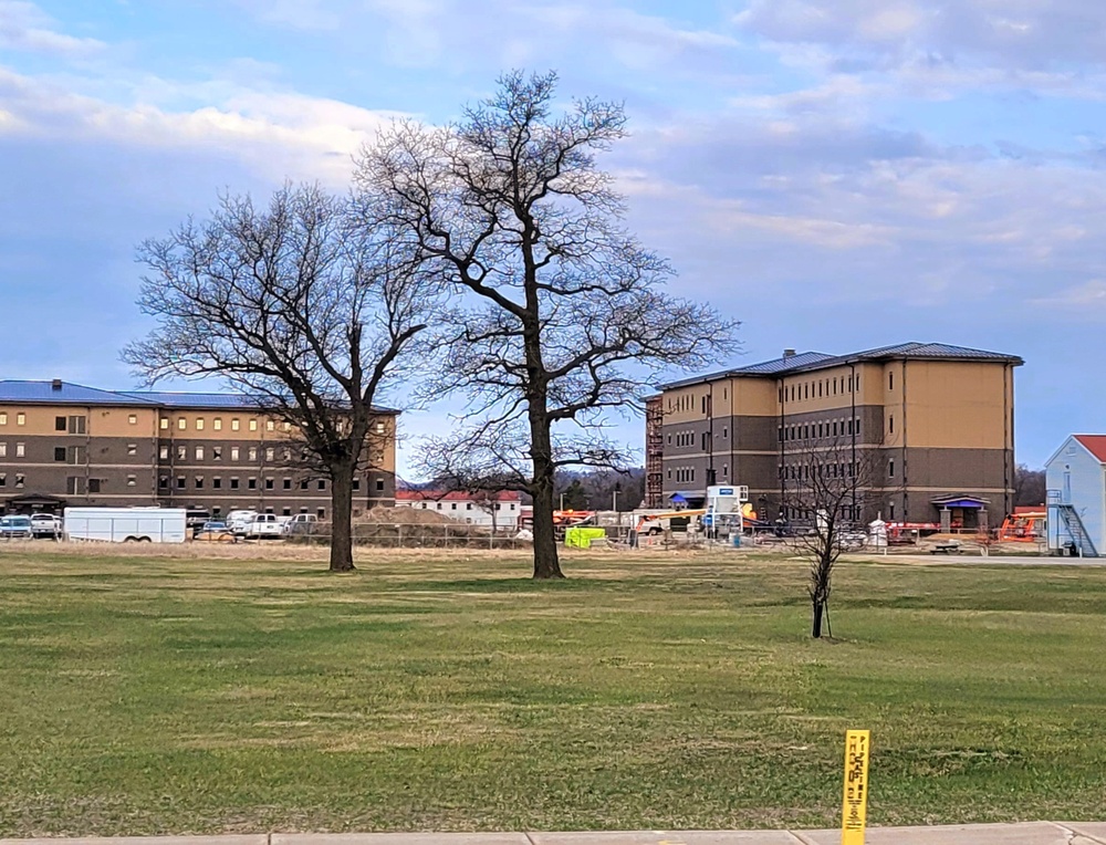 April 2022 barracks construction at Fort McCoy