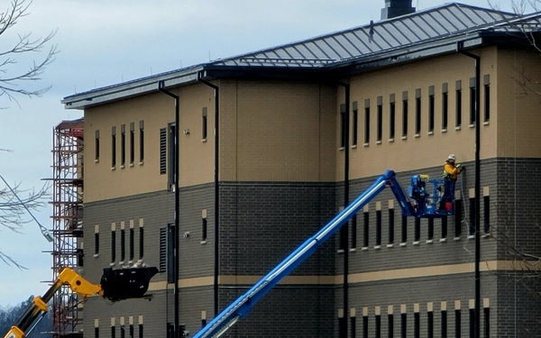 Army leaders inspecting all facilities prior to investment planning wargame