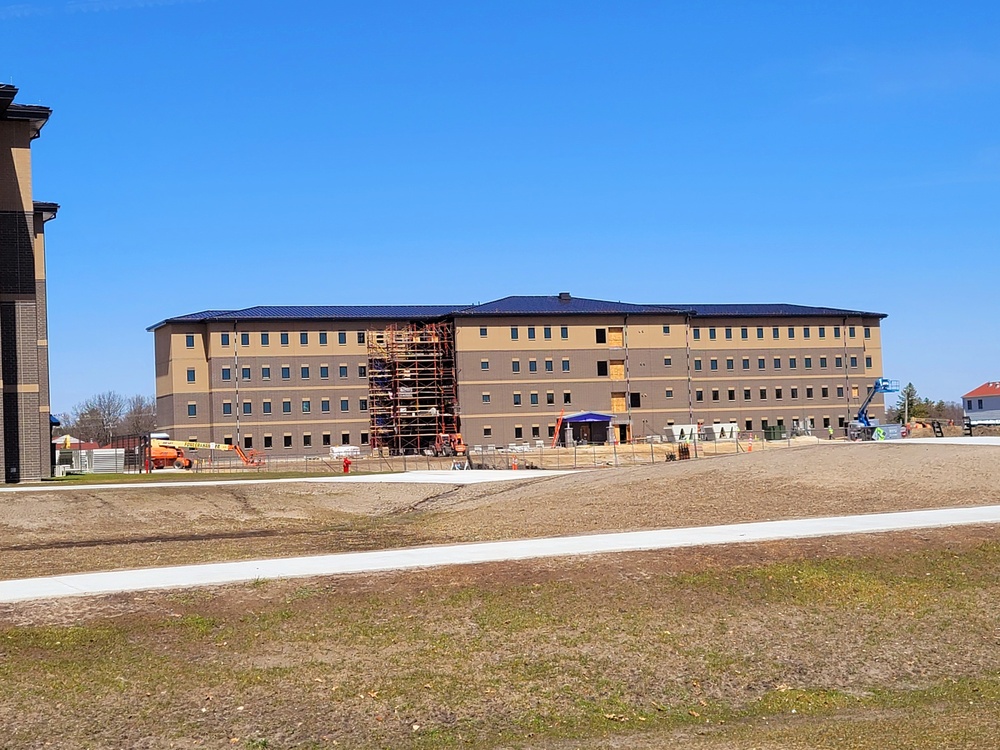 April 2022 barracks construction at Fort McCoy