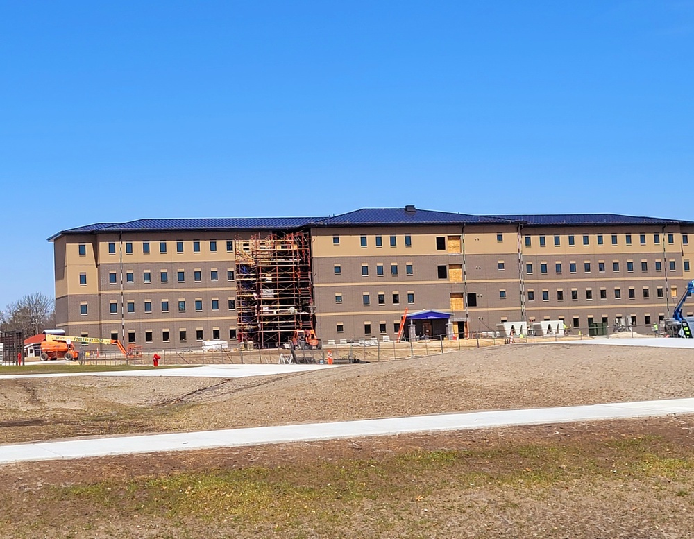 April 2022 barracks construction at Fort McCoy